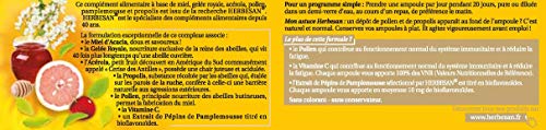 HERBESAN® COMPLEXE VITALITÉ - Défenses immunitaires pour adultes - Miel, Gelée Royale et autres actifs naturels - 20 amp