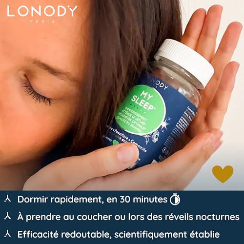 Lonody - Melatonin 1.9 mg Gummies, Sommeil Fort pour adultes, SANS SUCRE, Relaxation Naturelle, Sommeil Rapide, 1 Mois d