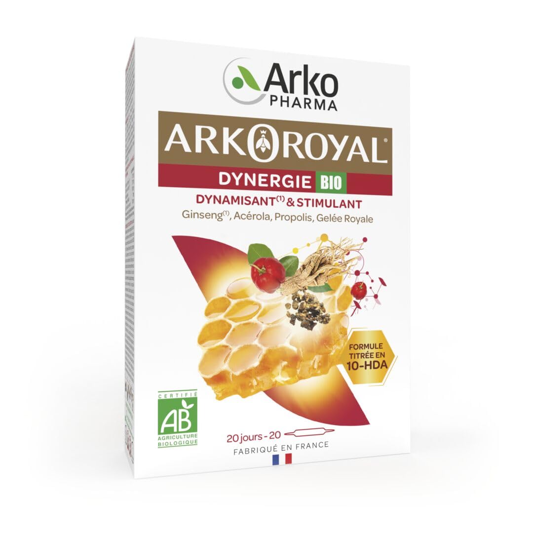 Arkopharma - Arkoroyal Dynergie Bio | Gelée Royale & Propolis - Booster Énergie Immunité - Complément Alimentaire Nature