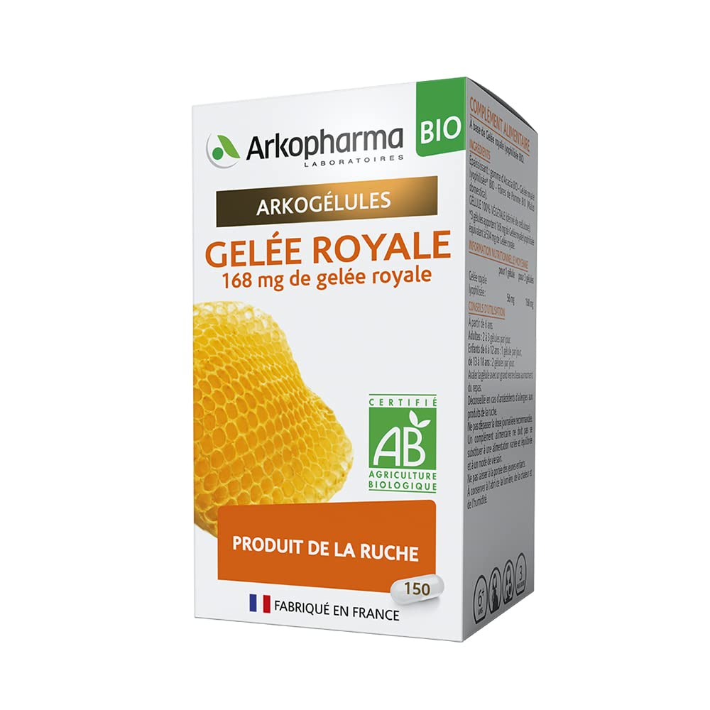 Gélules Gelée Royale Bio Arkopharma 150 Gélules Usage Familial Entraînement Athlétisme Anti-Stress