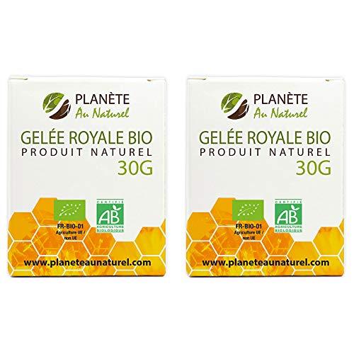 Royal Jelly Bio - Bien-être - Adultes - Repas matinal - Propriétés anti-stress - 60g - Gelée royale puresse