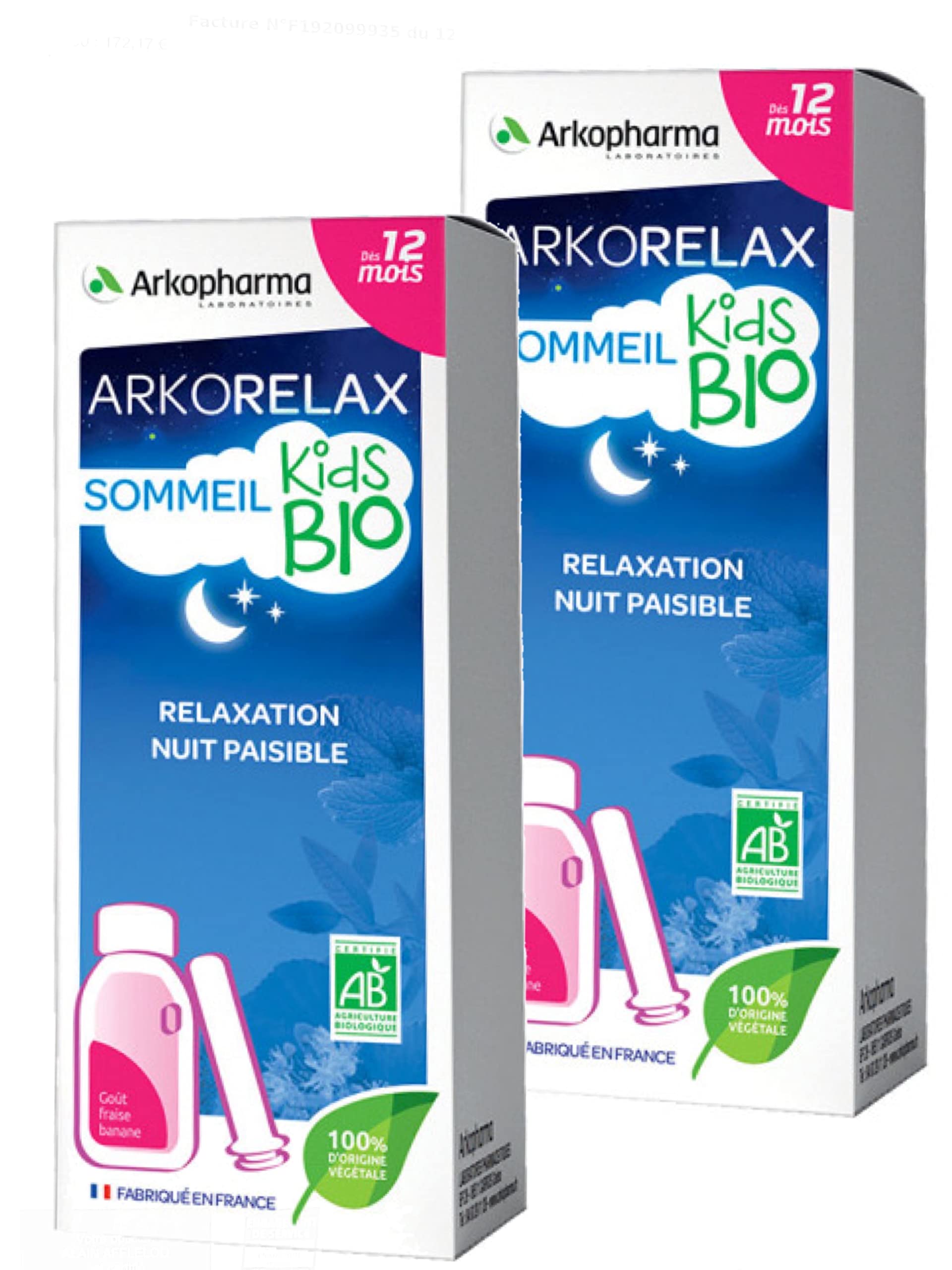 ARKORELAX Sommeil Enfants Bio - Aide Sommeil Naturel sans Excitant pour Enfants, 2 x 100 ml (Pack de 2) Nuit Calme