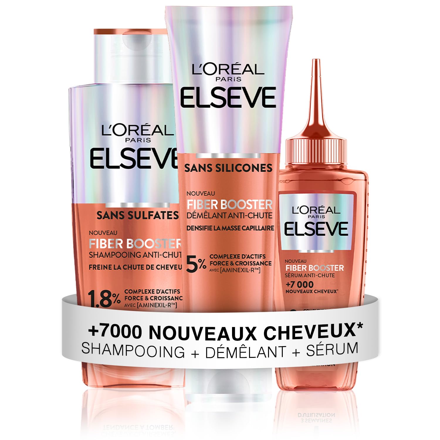 L’OREAL PARIS – Elseve Fiber Booster – Protocole Anti-Chute Cheveux - Stimule la Pousse* – Augmente la Densité Capillair