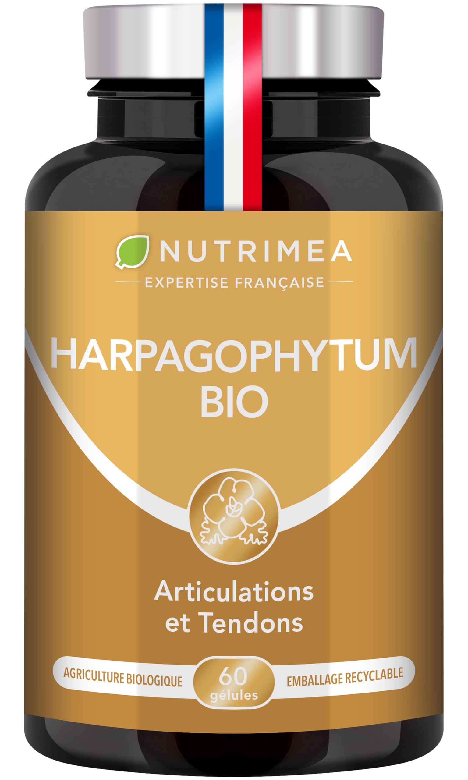 HARPAGOPHYTUM BIO Nutrimea - Soulage les Douleurs Articulaires, Protège le Foie, Facilite la Digestion - 1200 mg - 60 Gé